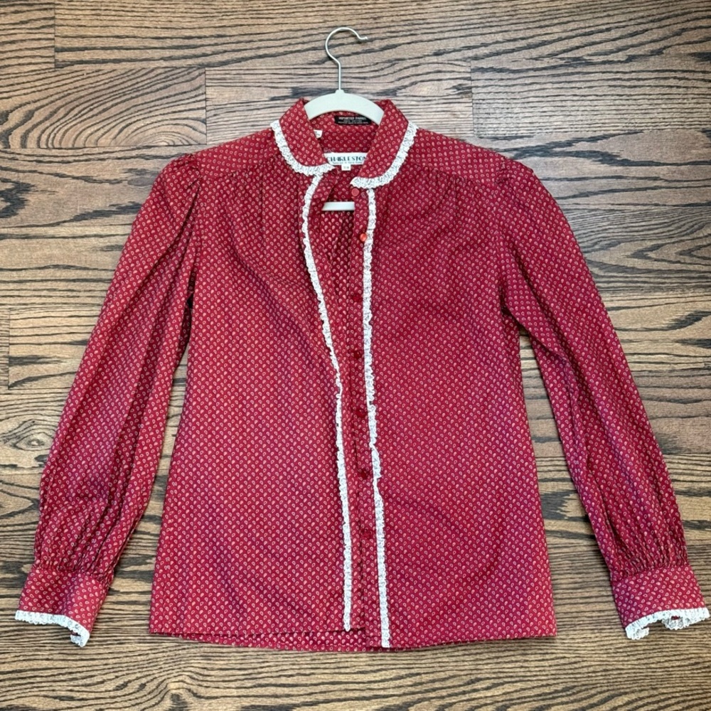 Vintage 1970s Charleston button down blouse